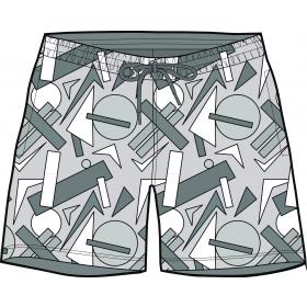 2021-2022春夏男装流行泳装设计手稿