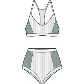 2021-2022春夏女装流行泳装设计手稿