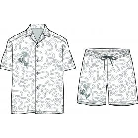 2021-2022春夏男装流行泳装设计手稿