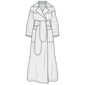 2023-2024秋冬女装流行大衣风衣设计手稿