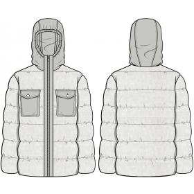 男装流行棉服羽绒服设计手稿
