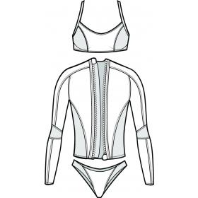2023春夏女装流行泳装设计手稿
