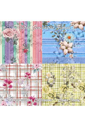 《DigitalGeomatricFloral》2023春夏意大利数码印花面料花行流行趋势手稿书