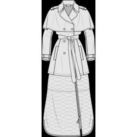 2023-2024秋冬女装流行大衣风衣设计手稿