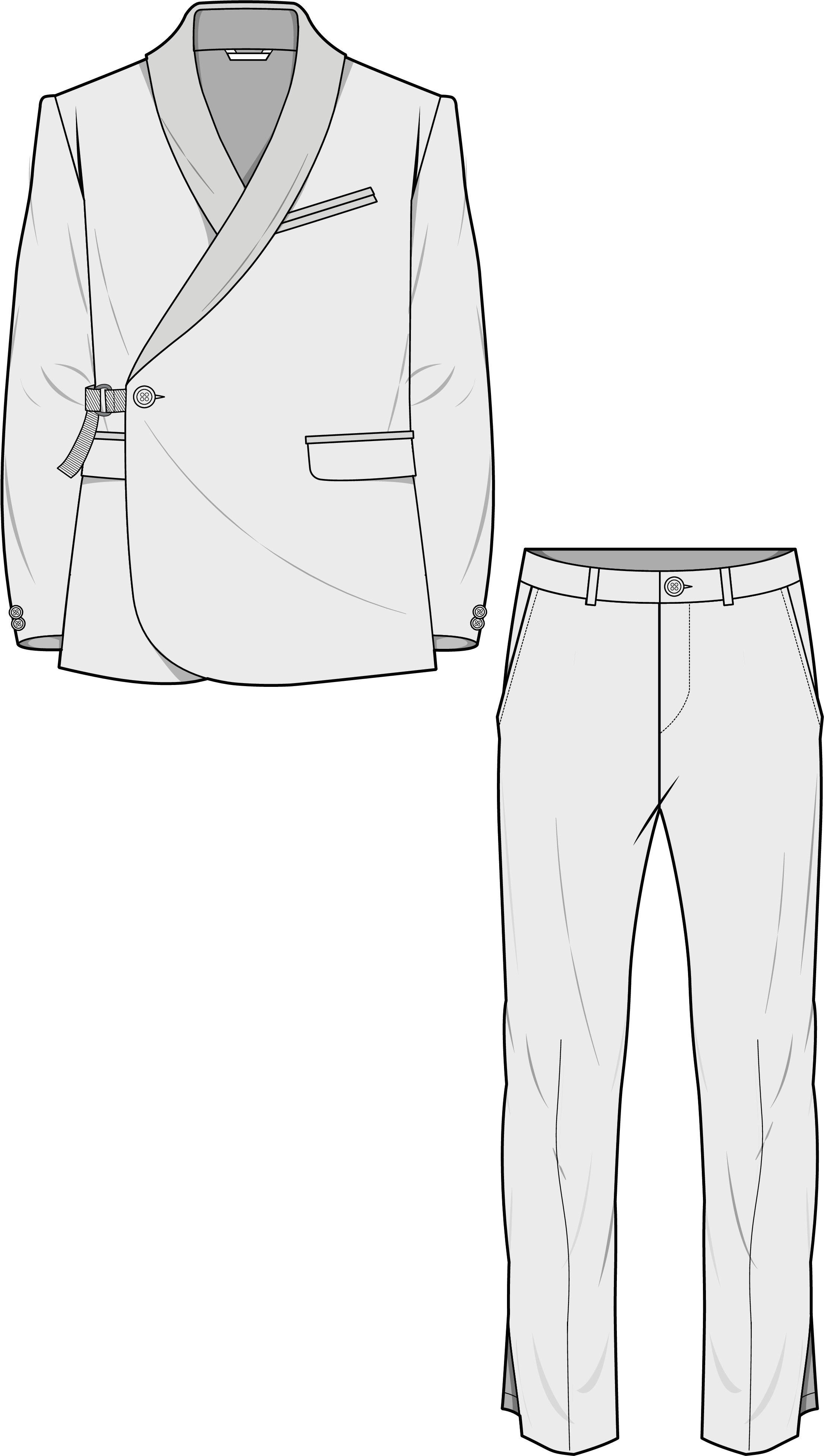 2021-2022秋冬男装流行西服设计手稿 - 西装套装 - _.